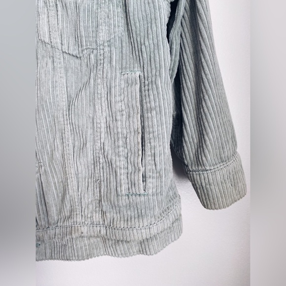 BDG Urban Outfitters Corduroy Olive Green Quilted Lined Shacket Jacket Oversized - Picture 12 of 12